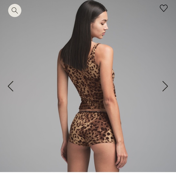 Dolce&Gabanna x SKIMS leopard cotton rib tank NWT - Picture 3 of 6